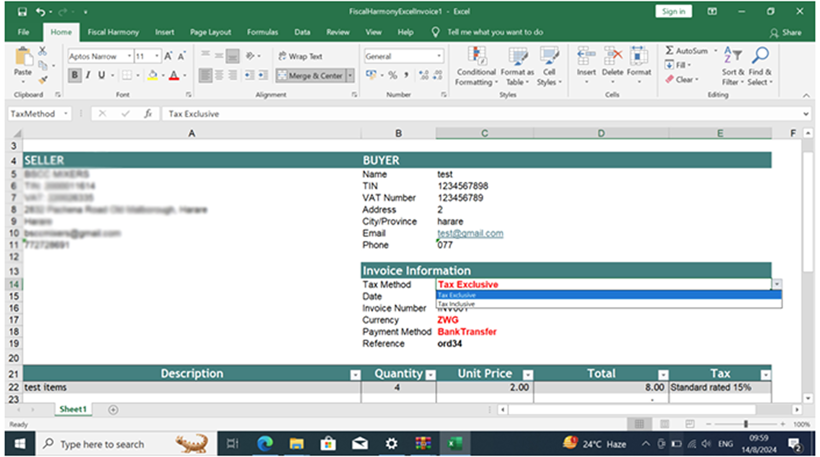 Fiscalized Invoicing